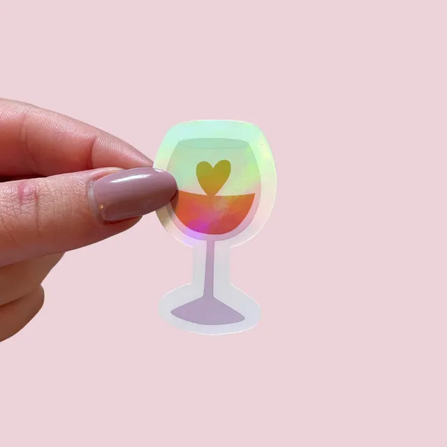 atelier-naholi-stickers-verre-de-vin-d-amour-sticker-holographique image 1