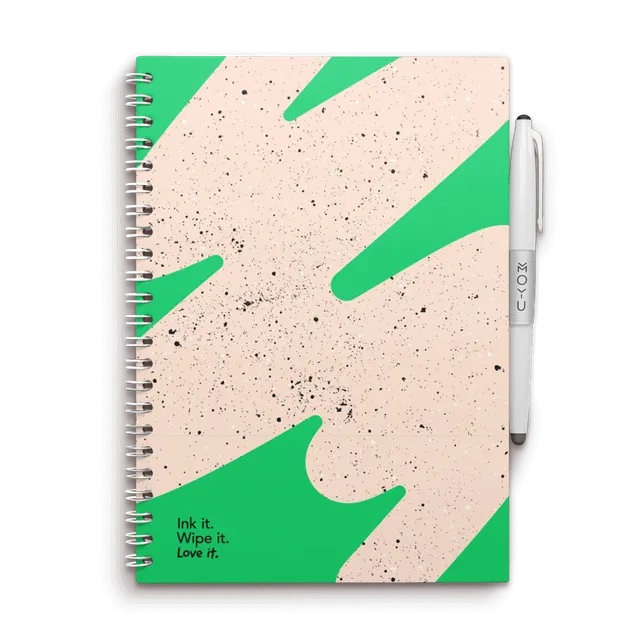 moyu-erasable-notebooks-flashy-moss-cahier-effa-able-a5-vert-mousse image 1
