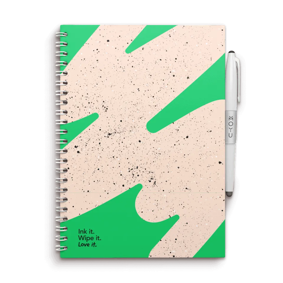 moyu-erasable-notebooks-flashy-moss-cahier-effa-able-a5-vert-mousse image 1