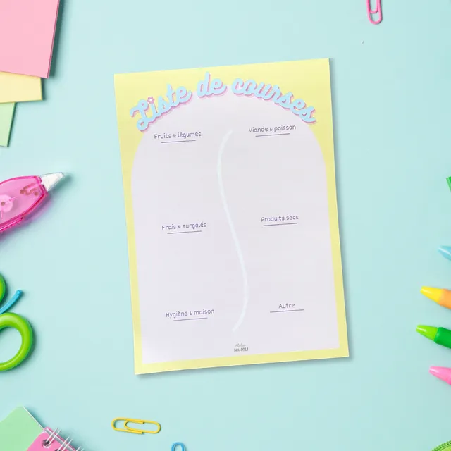 atelier-naholi-bloc-notes-frigo-a6-liste-de-courses-aimant image 1