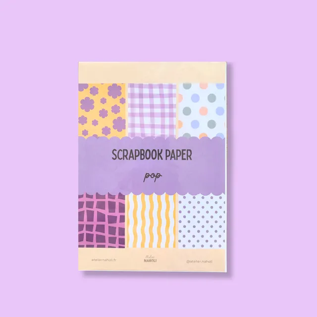 atelier-naholi-papier-scrapbooking-a5-pop-set-6-feuilles-motifs image 1
