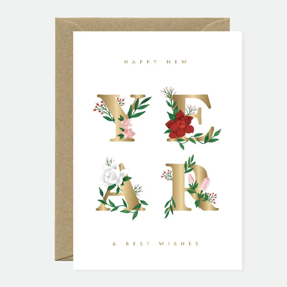 all-the-way-to-say-ny-flowers-carte-bonne-ann-e-dor-e-a6 image 1