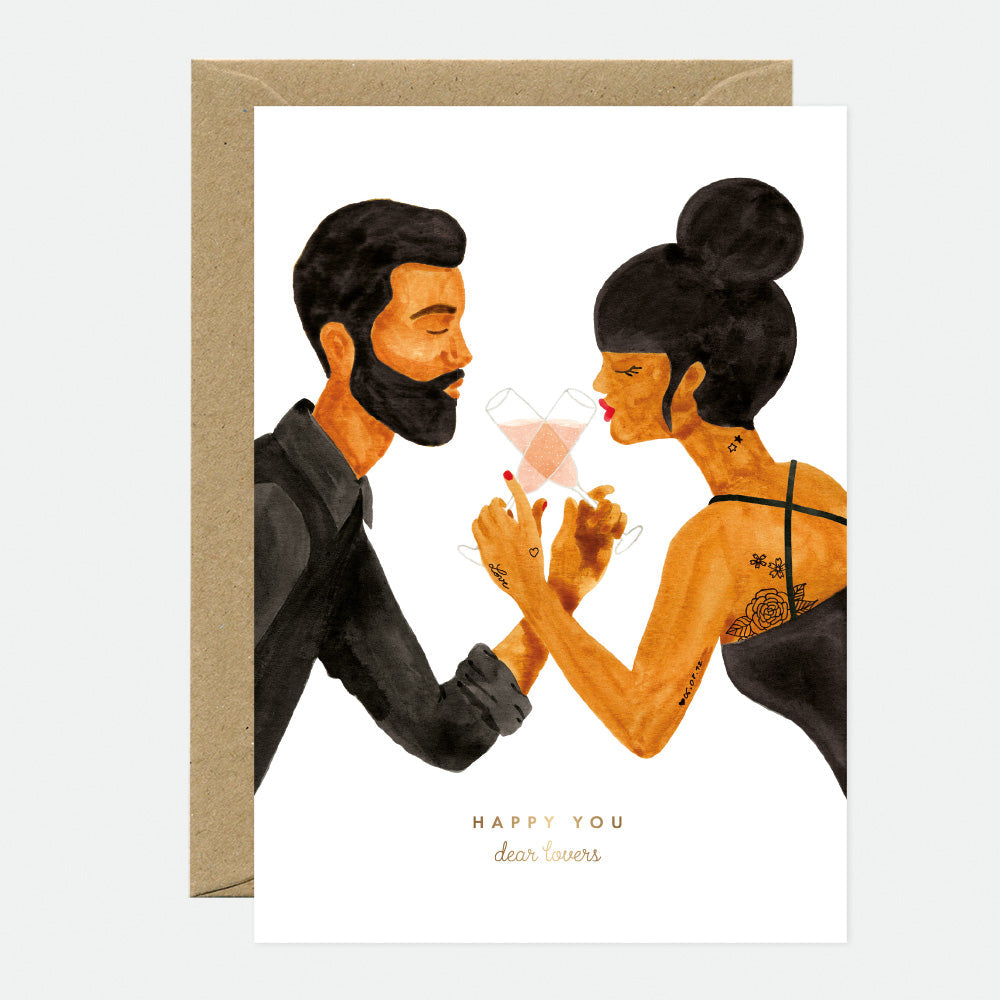 all-the-ways-to-say-happy-lovers-carte-de-v-ux-dor-e-amour-a6 image 1