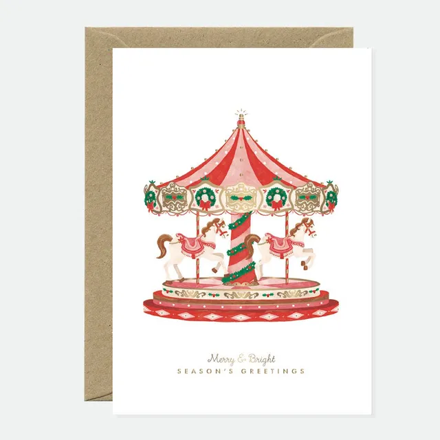 all-the-ways-to-say-carroussel-carte-de-v-ux-a6-feuille-dor-e image 1