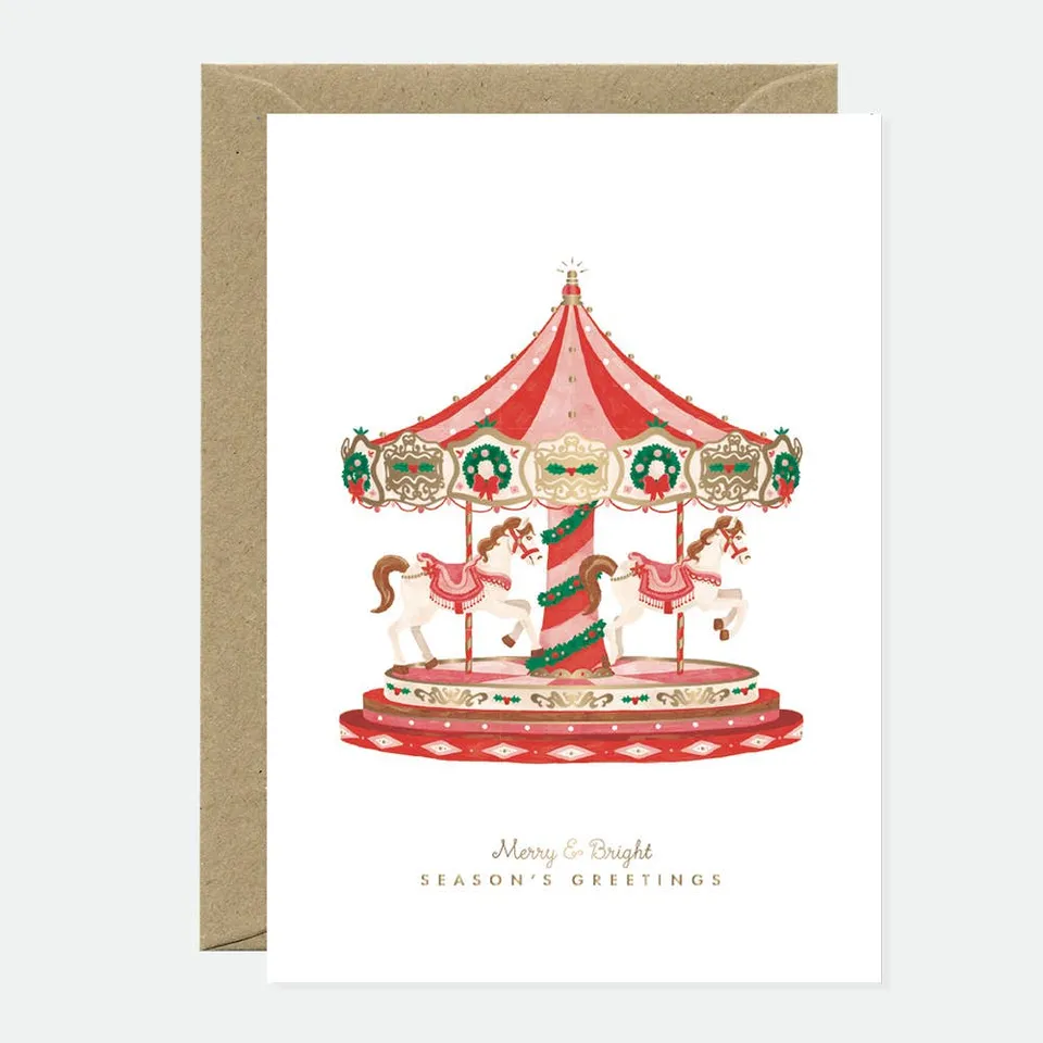 all-the-ways-to-say-carroussel-carte-de-v-ux-a6-feuille-dor-e image 1