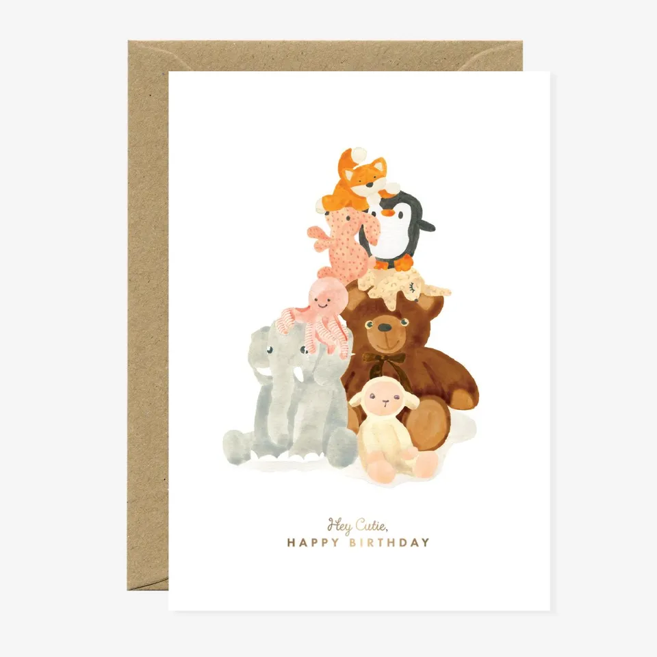 all-the-way-to-say-doudou-carte-de-v-ux-anniversaire-dor-e-a6 image 1