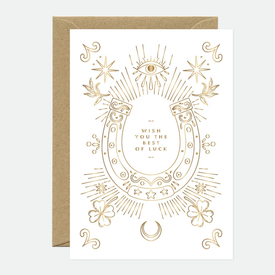all-the-way-to-say-horseshoe-carte-bonne-chance-dorure-a6 image 1