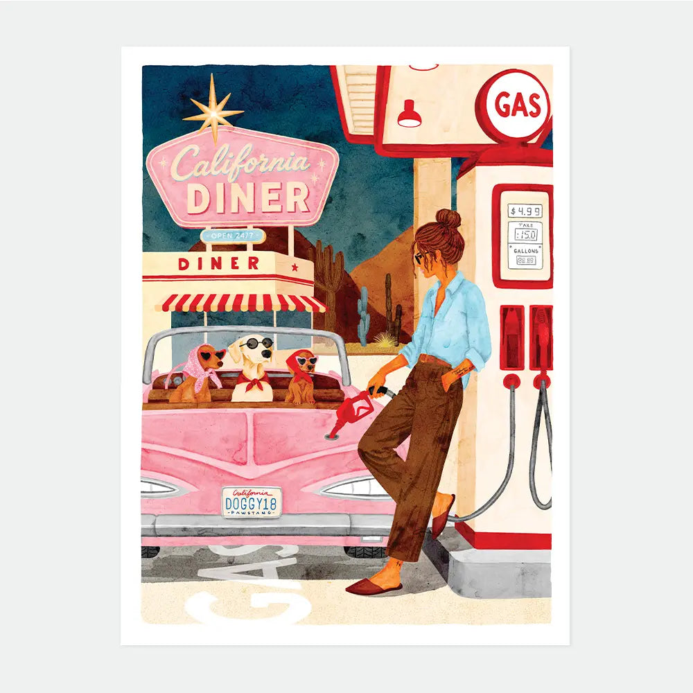 all-the-ways-to-say-california-diner-affiche-50x70cm-r-tro image 1
