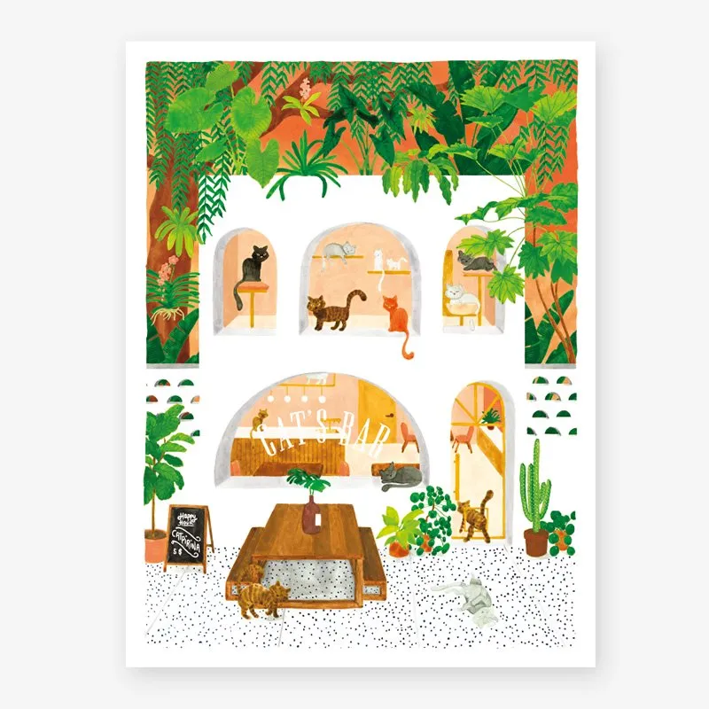 all-the-ways-to-say-cat-s-bar-affiche-18x24-cm-chats image 1