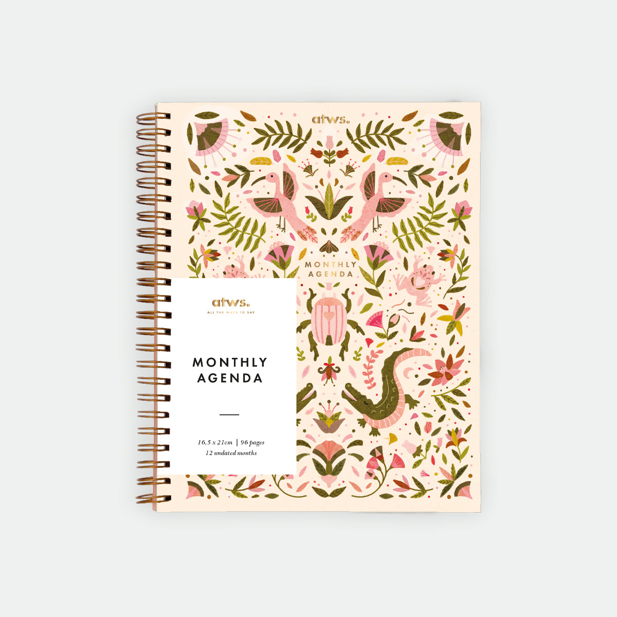 all-the-ways-to-say-pink-croco-agenda-spirale-mensuel-rose image 1