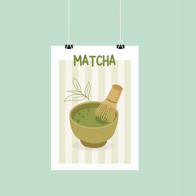 atelier-naholi-affiche-bol-de-matcha-a4-poster-zen-kawaii image 1