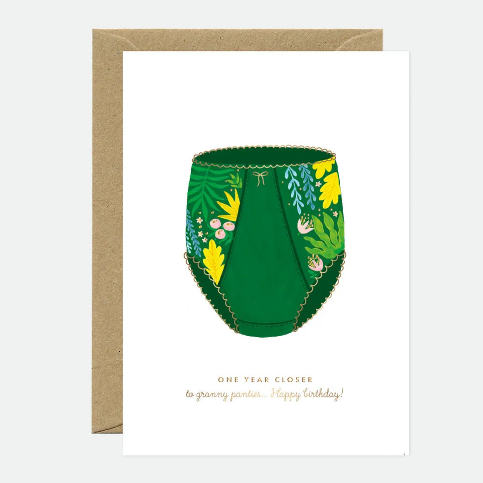all-the-ways-to-say-granny-panties-carte-anniversaire-dor-e-a6 image 1