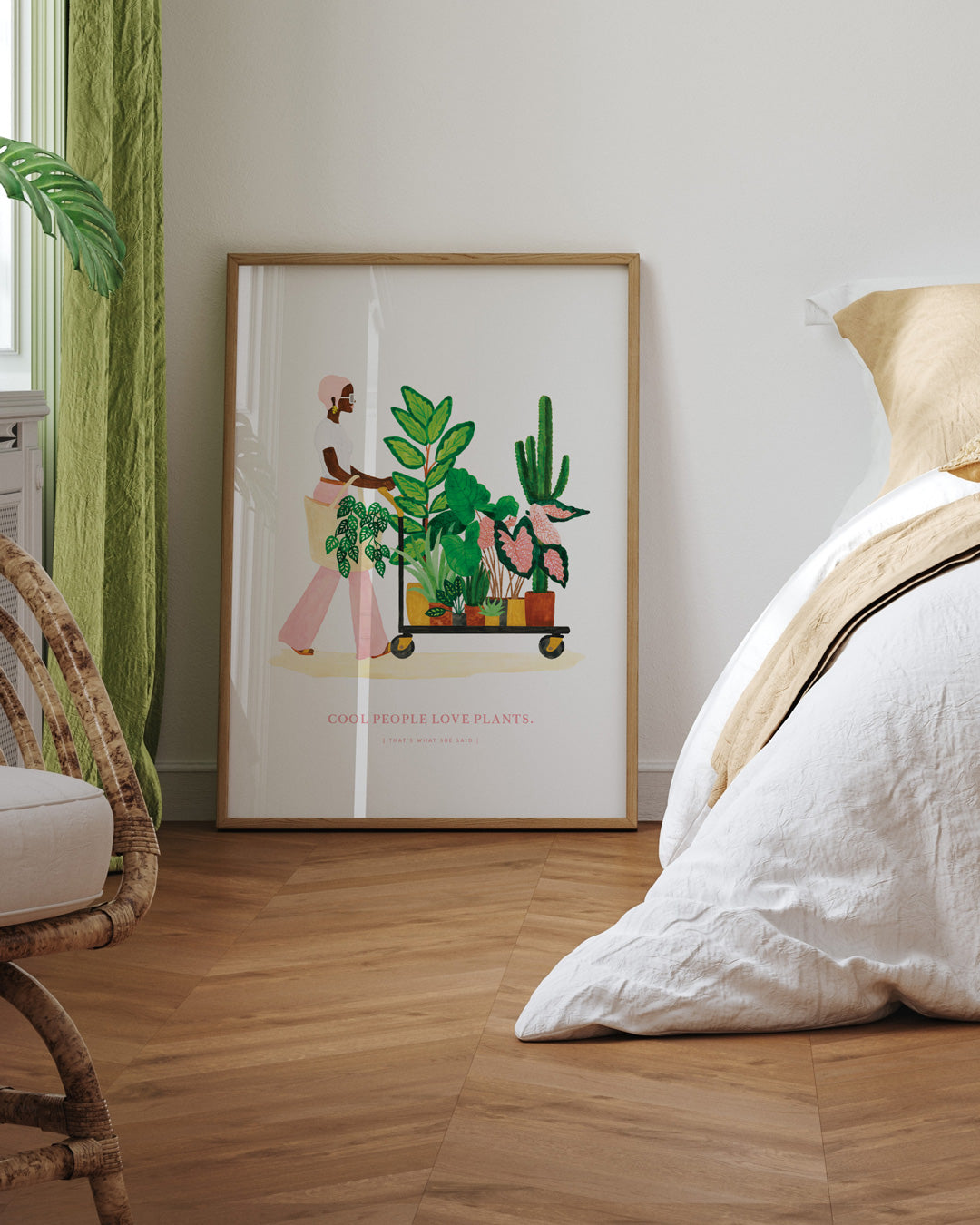 all-the-way-to-say-girl-buying-plants-affiche-nature image 2