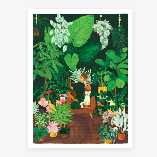 all-the-ways-to-say-plant-addict-lady-affiche-grand-50x70-plantes image 1