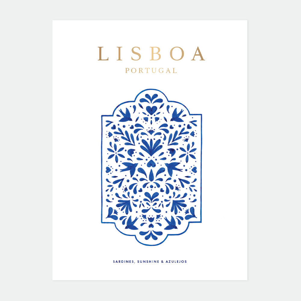all-the-way-to-say-lisboa-affiche-lisbonne-bleue-18x24 image 1