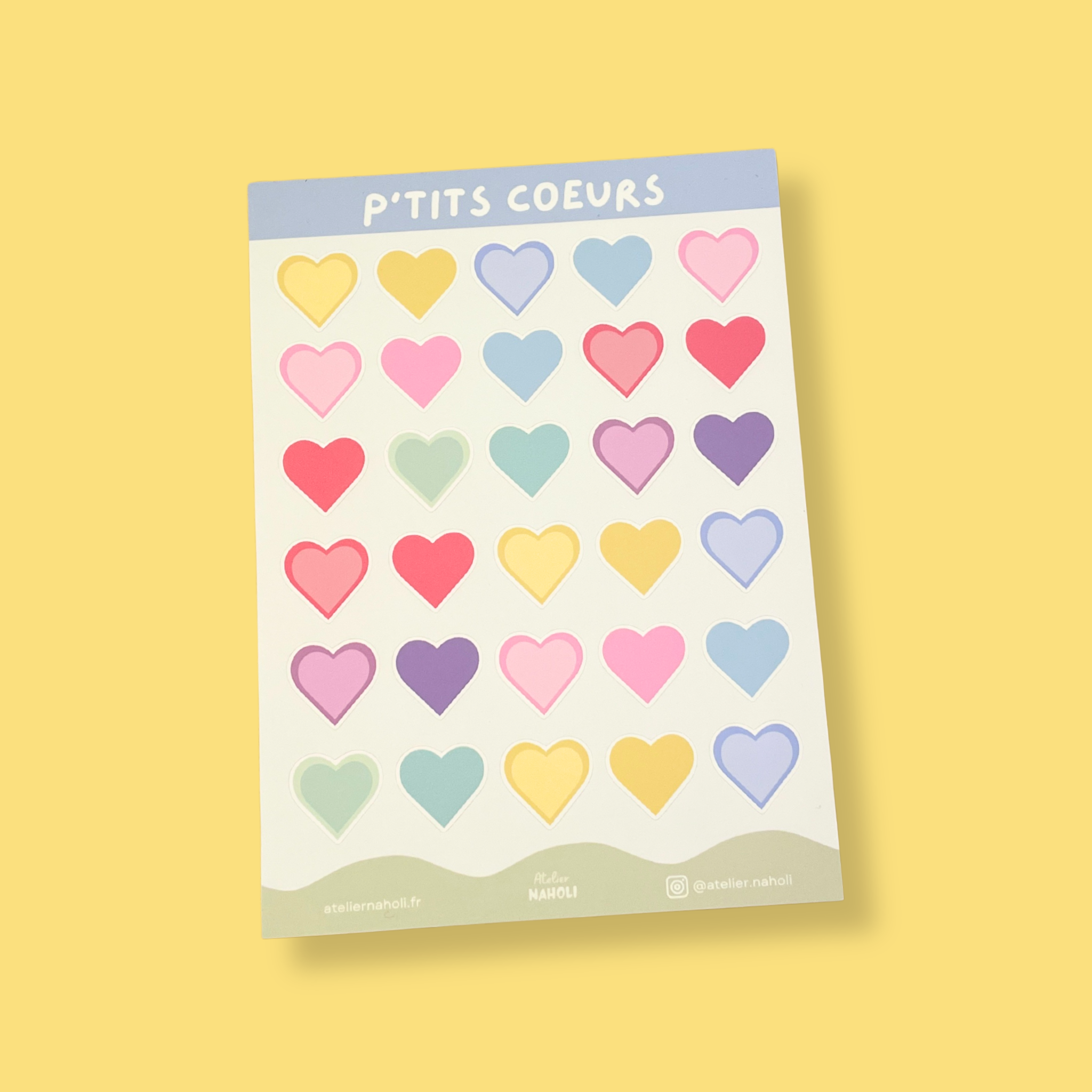 atelier-naholi-planche-stickers-p-tits-coeurs-a6-30-pi-ces image 2