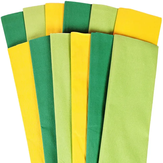 carnival-papers-crepe-papier-cr-pon-p-ques-12x3m-vert-jaune image 1