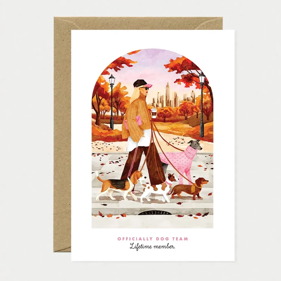 all-the-ways-to-say-dog-team-carte-voeux-chiens-a6-automne image 1