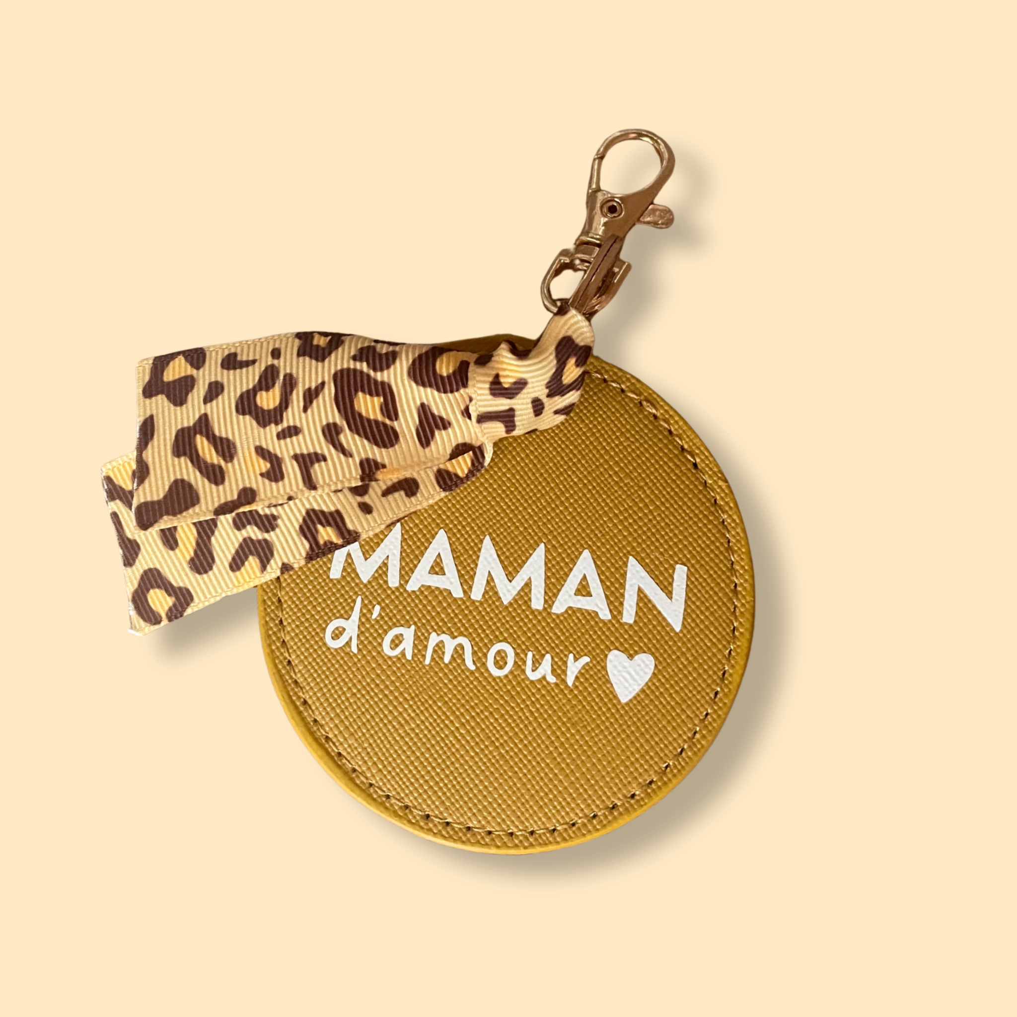 atelier-naholi-porte-cl-message-moutarde-ruban-l-opard-7-cm image 1