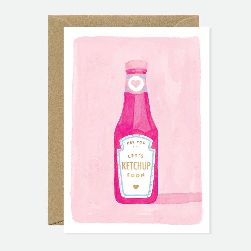 all-the-way-to-say-ketchup-soon-carte-dorure-a6-humour image 1