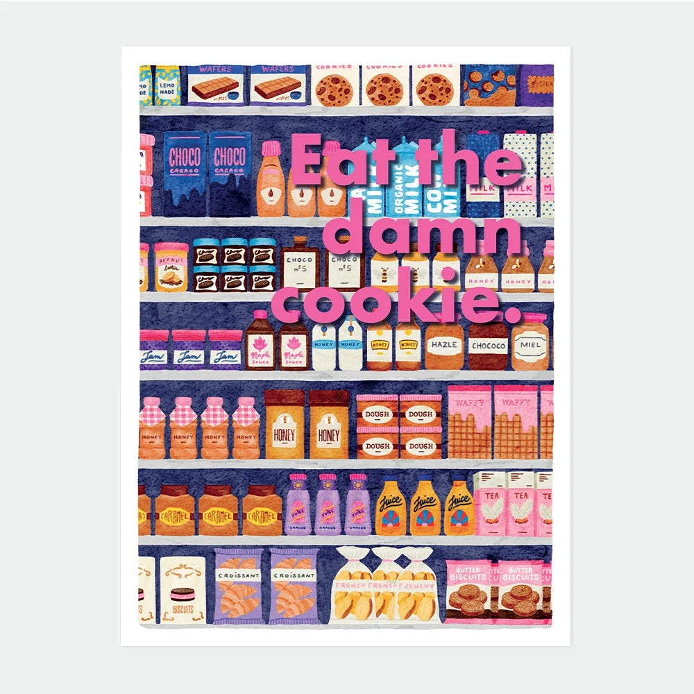 all-the-ways-to-say-eat-the-damn-cookie-affiche-cuisine-rose image 1
