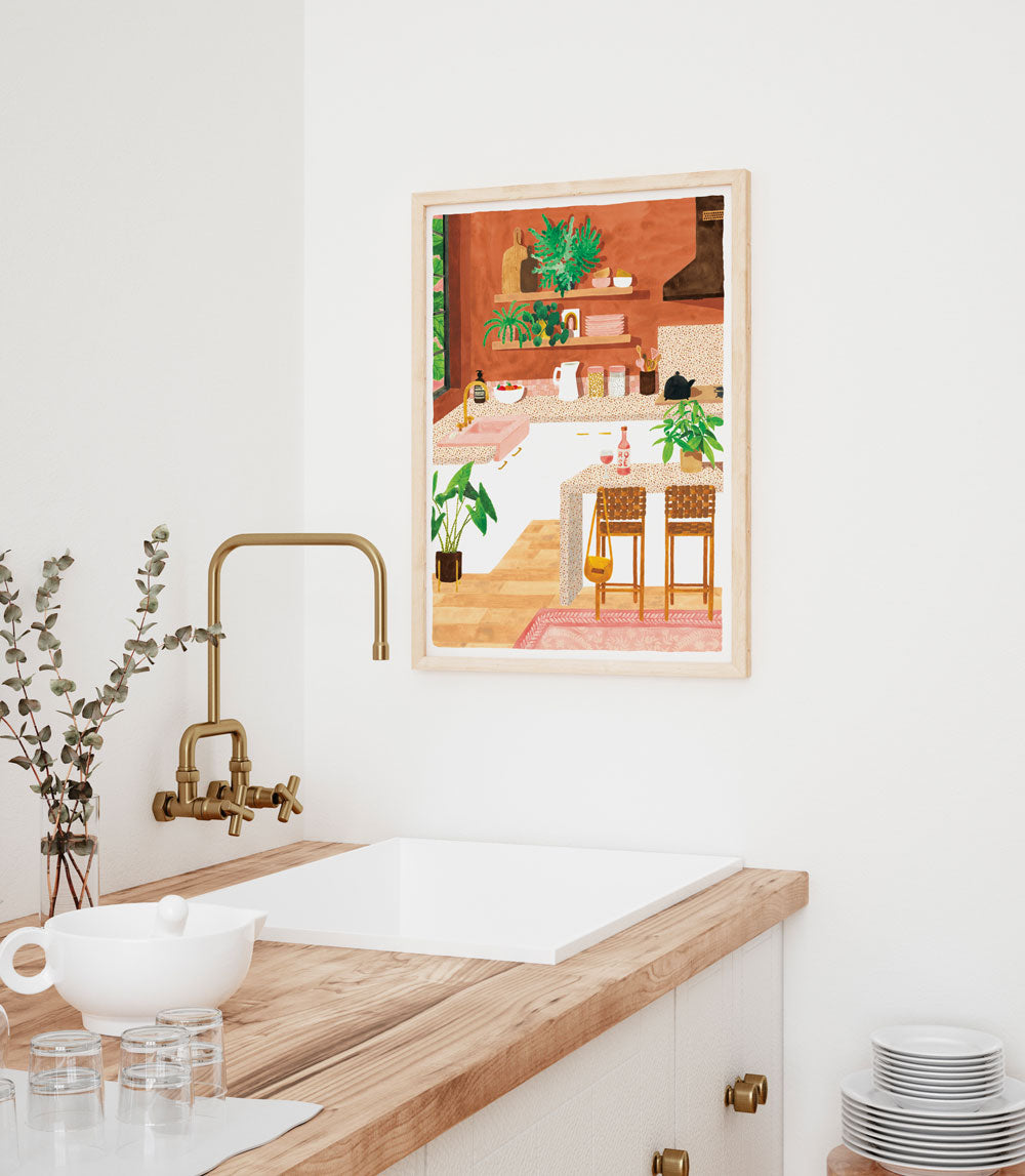all-the-way-to-say-kitchen-affiche-cuisine-50x70-cm-aquarelle image 2