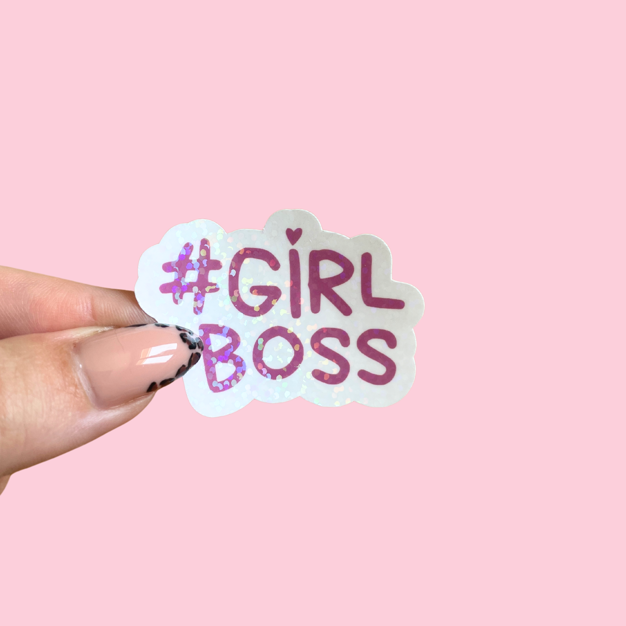 atelier-naholi-stickers-girlboss-sticker-holographique-paillettes image 1