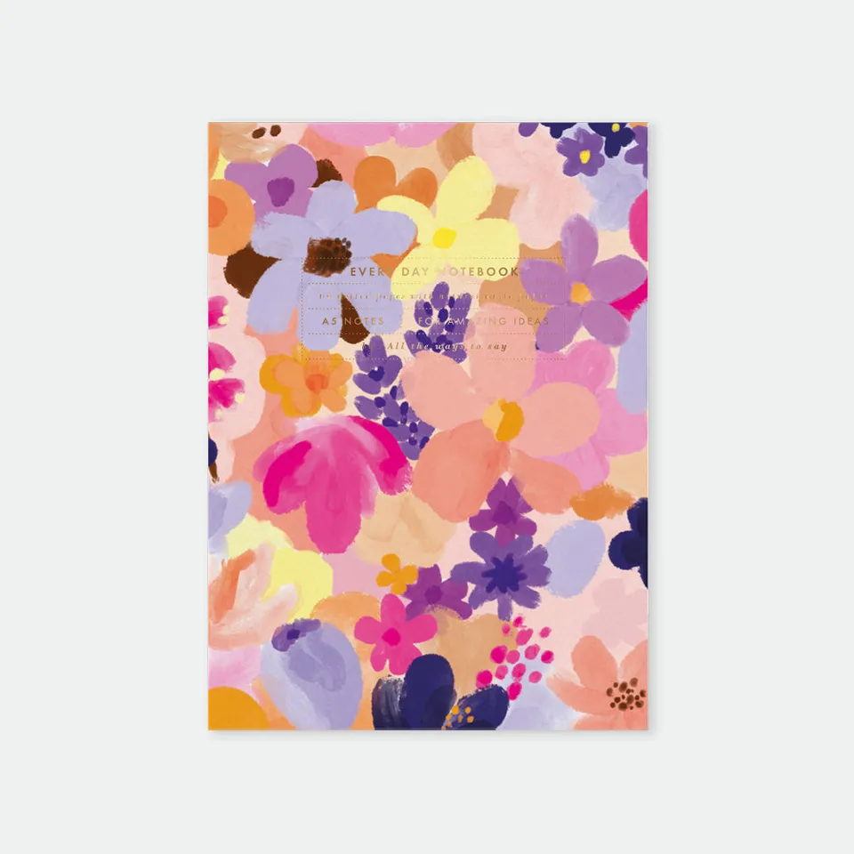 all-the-ways-to-say-flower-garden-carnet-a5-fleurs-dorure image 1