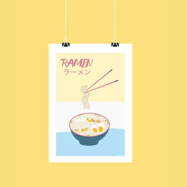 atelier-naholi-affiche-bol-de-ramen-kawaii-a5-14-8x21-cm-papier-mat image 1