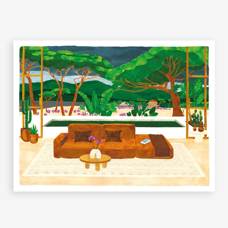 all-the-ways-to-say-monterey-affiche-50x70-cm-piscine-salon image 1