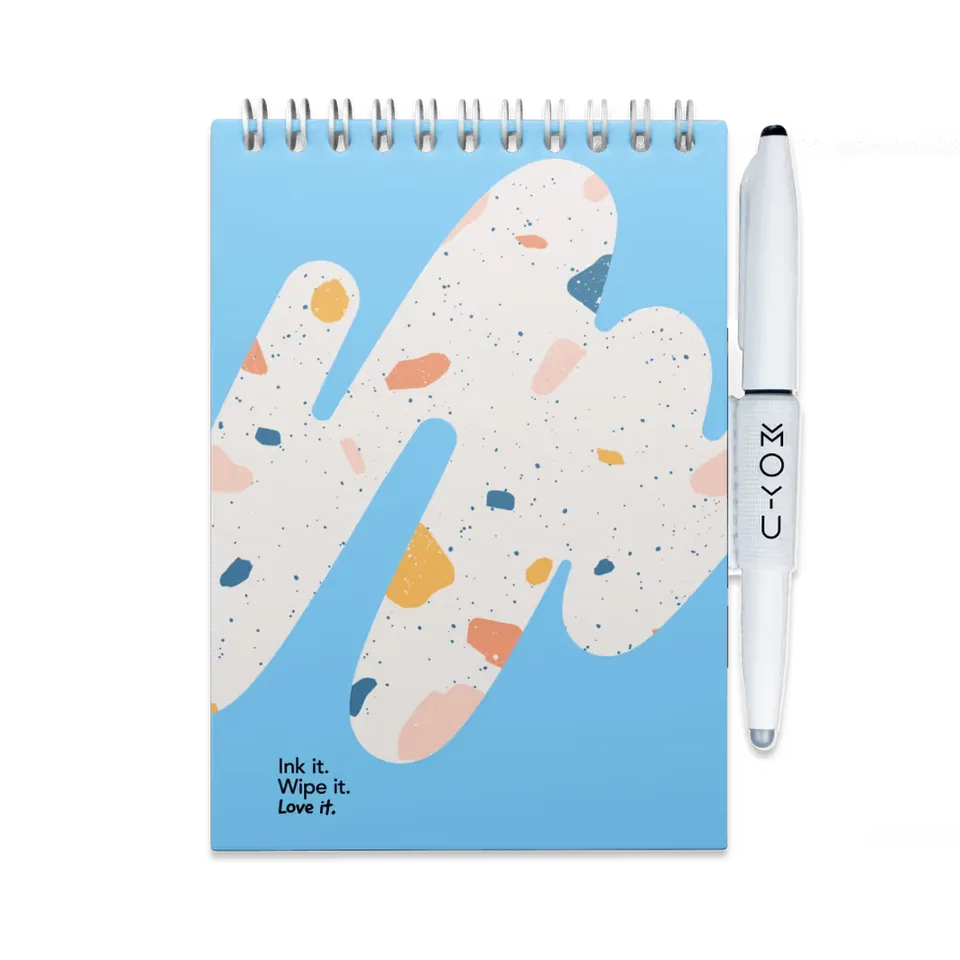 moyu-erasable-notebooks-a6-rocky-ice-bloc-effa-able-bleu-glace image 1