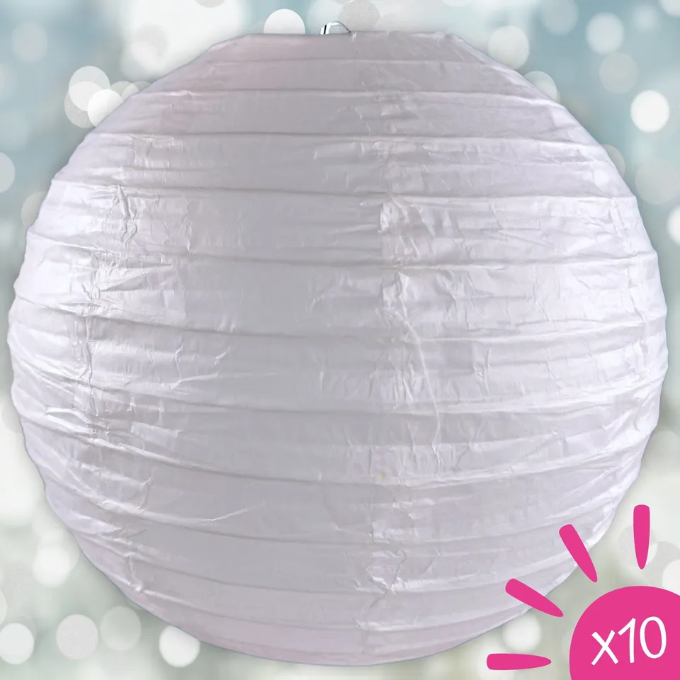 carnival-papers-festivals-lampions-papier-blanc-20-cm-x10 image 1