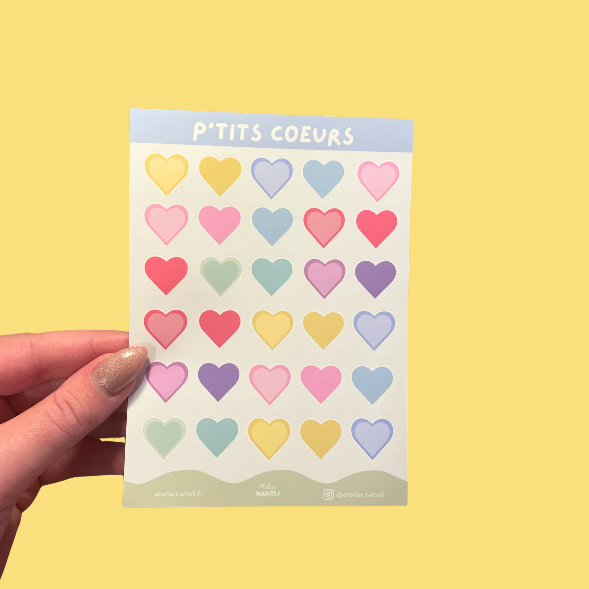 atelier-naholi-planche-stickers-p-tits-coeurs-a6-30-pi-ces image 1