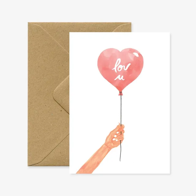 all-the-ways-to-say-heart-balloon-carte-de-voeux-amour-a6 image 1