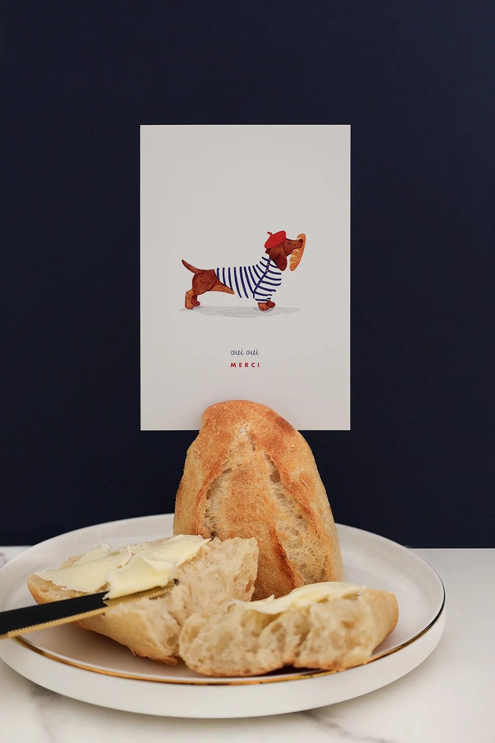 all-the-ways-to-say-oui-oui-merci-carte-merci-teckel-a6 image 3
