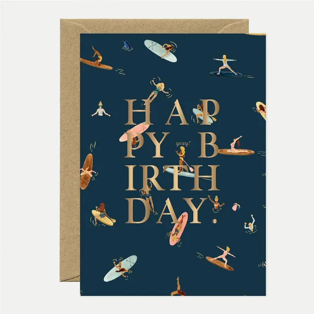 all-the-ways-to-say-paddle-girls-carte-voeux-a6-dor-e-anniversaire image 1