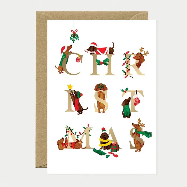 all-the-ways-to-say-christmas-dachshunds-carte-de-no-l-dor-e image 1
