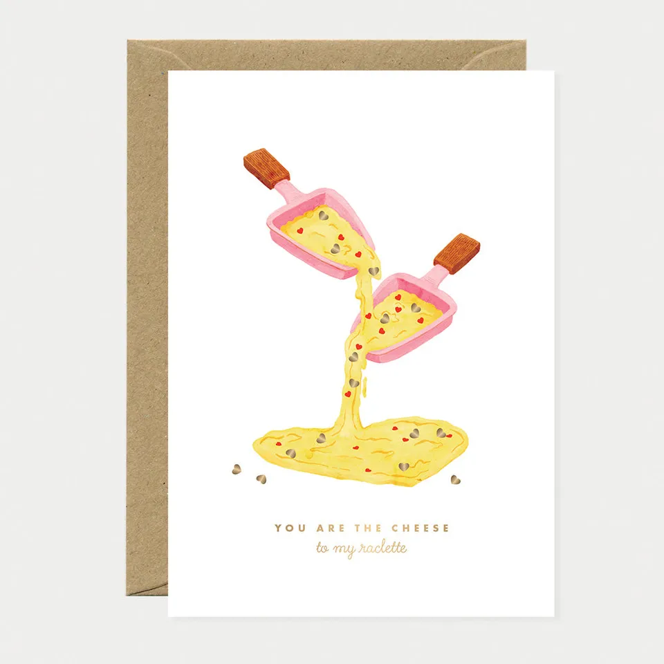 all-the-ways-to-say-cheese-to-my-raclette-carte-de-v-ux-dor-e-a6 image 1