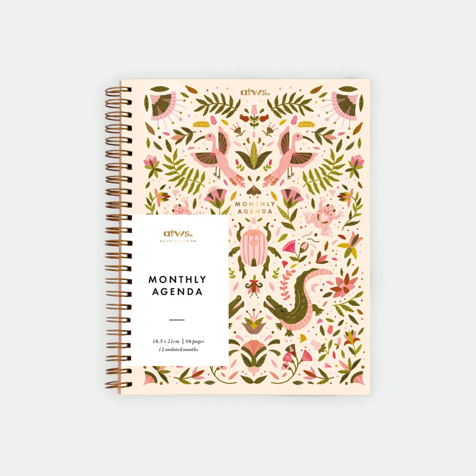 all-the-ways-to-say-pink-croco-agenda-spirale-mensuel-rose image 1