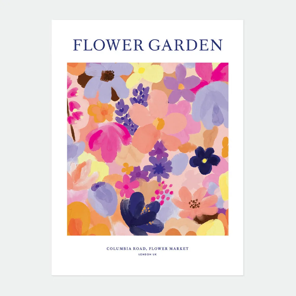 all-the-way-to-say-flower-garden-affiche-50x70-jardin-fleuri image 1