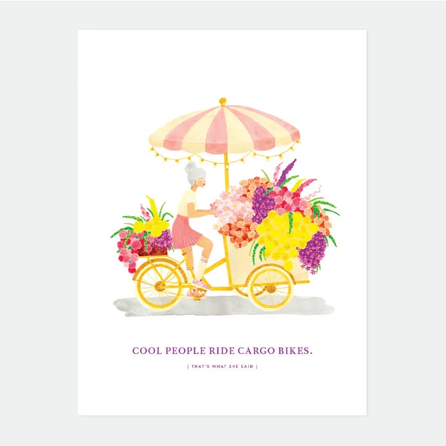all-the-ways-to-say-cargo-bikes-affiche-v-lo-fleurs-50x70-cm image 1