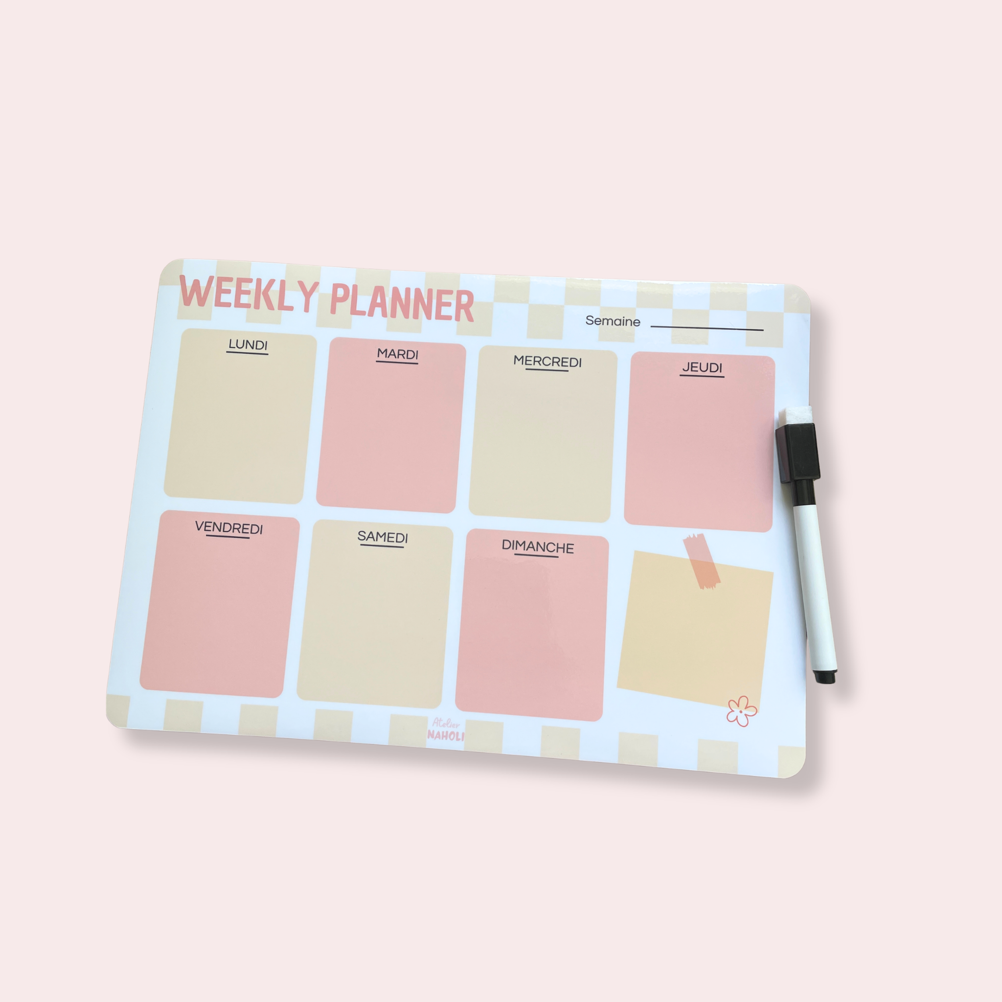 atelier-naholi-planner-weekly-magn-tique-l-opard-a4-feutre image 1