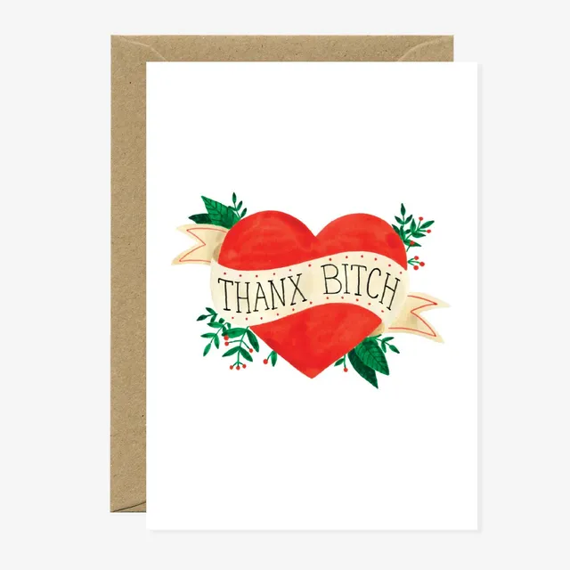 all-the-ways-to-say-thanx-bitch-carte-remerciement-humour-a6 image 1