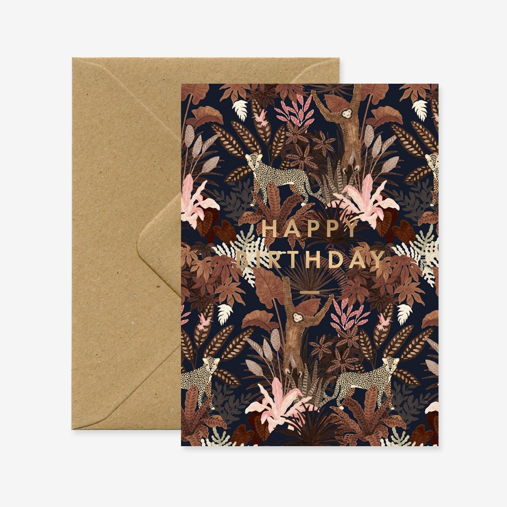 all-the-ways-to-say-monkey-carte-anniversaire-a6-jungle image 1