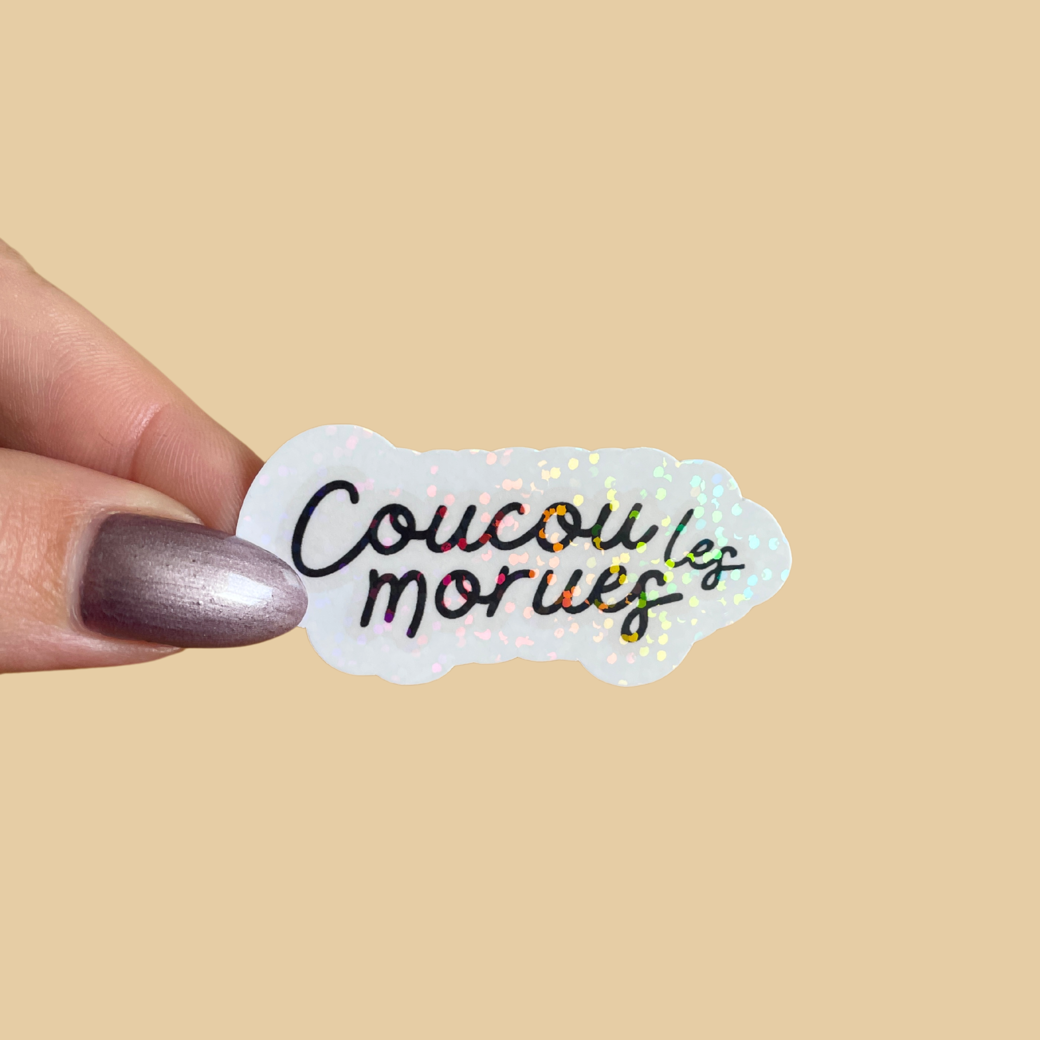 atelier-naholi-coucou-les-morues-sticker-holographique-5-65-cm image 2