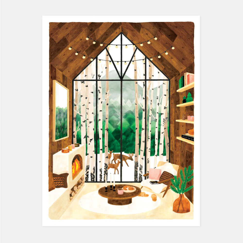all-the-way-to-say-lapland-affiche-chalet-neige-29-7x39-7-cm image 1
