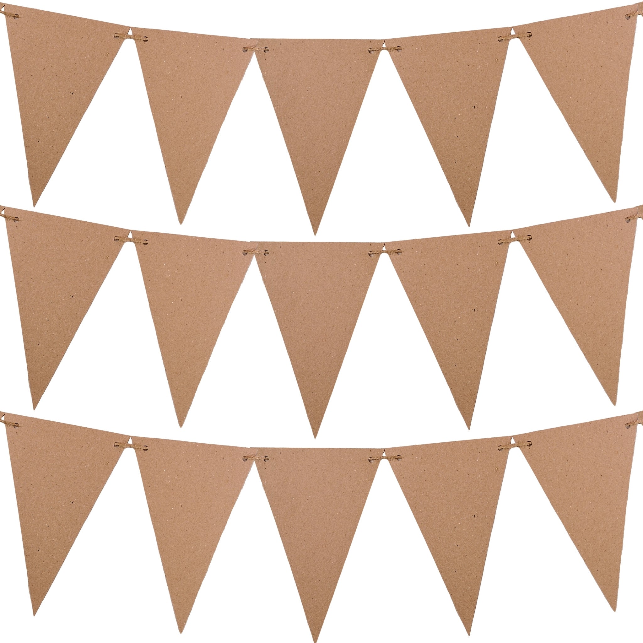 carnival-papers-kit-guirlande-24-fanions-kraft-ficelle-jute image 1