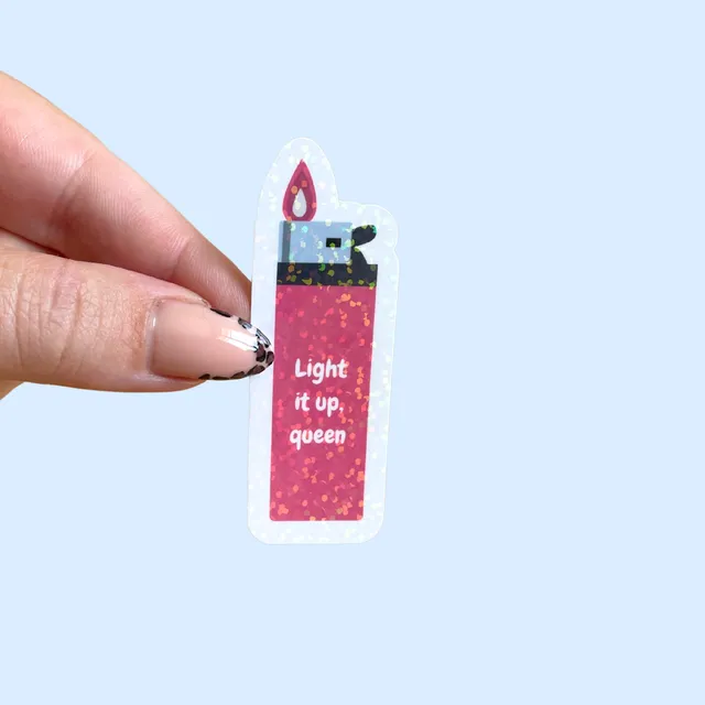 atelier-naholi-sticker-briquet-rose-autocollant-holographique image 1