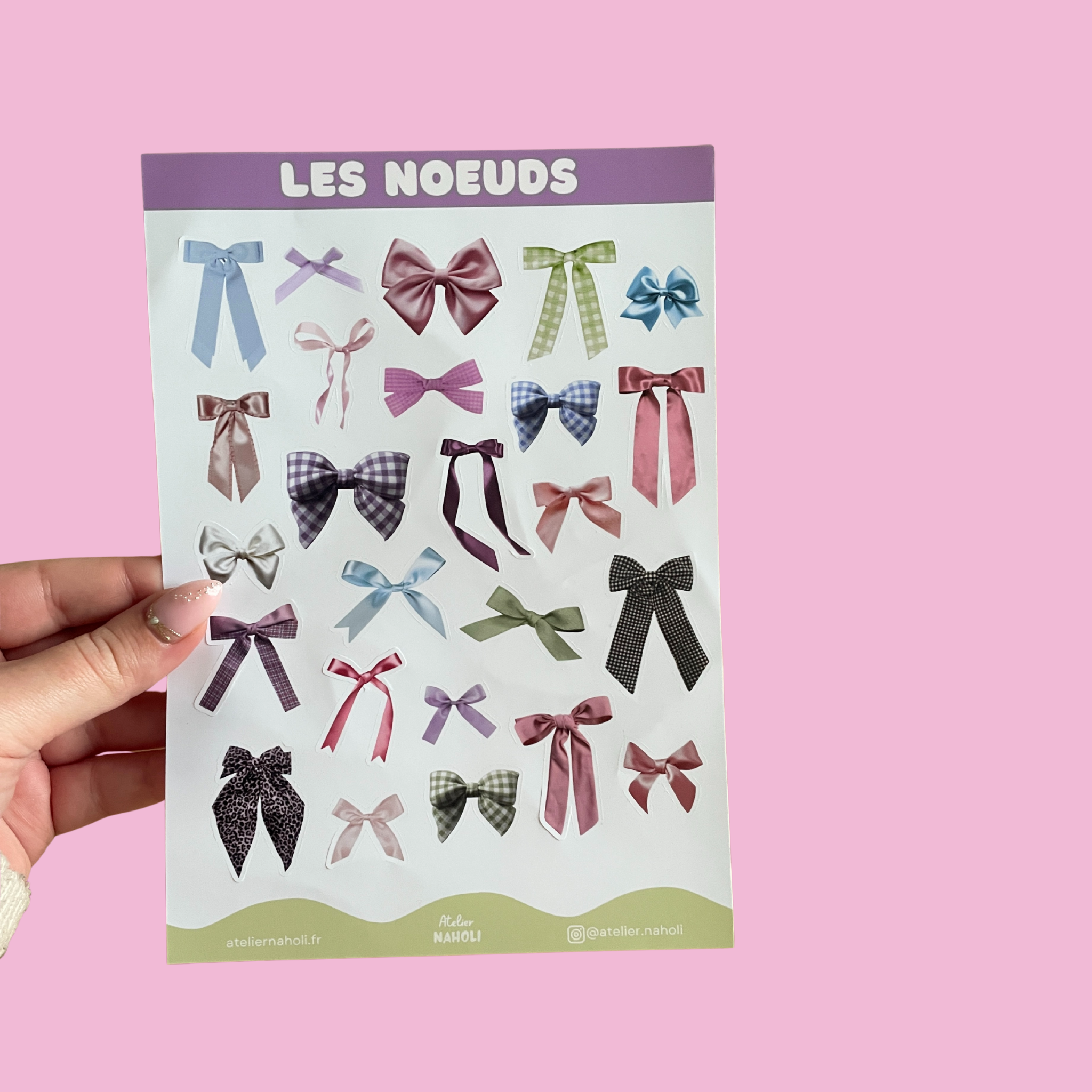 atelier-naholi-n-uds-planche-25-stickers-a5-brillants image 2