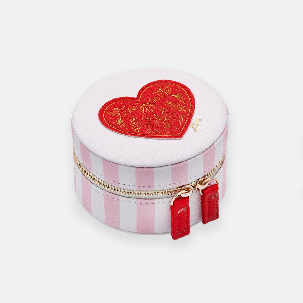 all-the-ways-to-say-pink-stripes-bo-te-bijoux-ronde-c-ur image 1